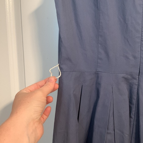 Oscar by Oscar de la Renta cap sleeve embroidered pleated a-line dress - Picture 8 of 10